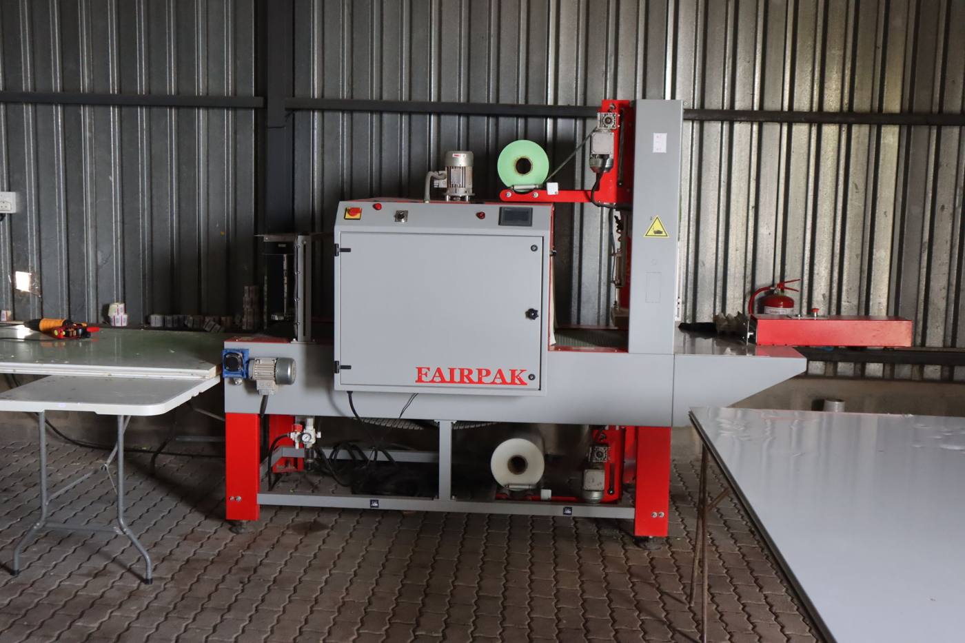 A Fairpak packing machine in the pack store